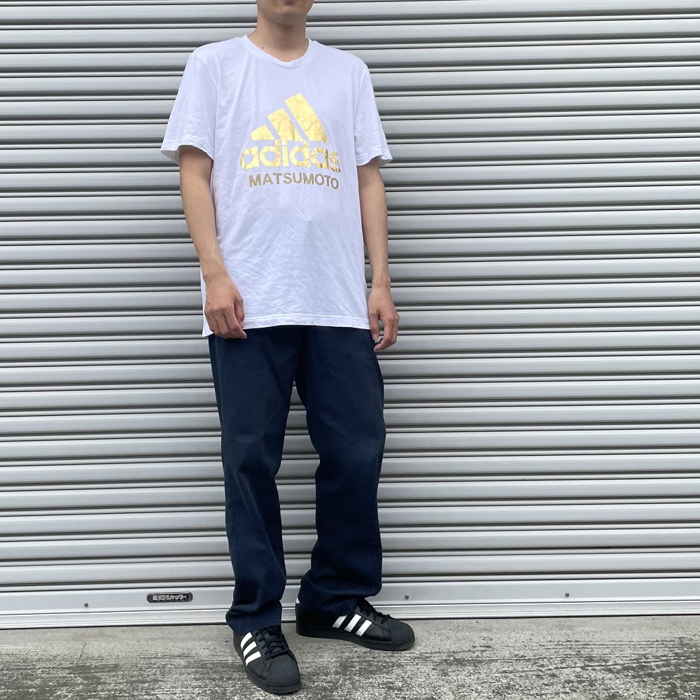 Sサイズラスト1点】adidasコラボTシャツ(白×ゴールドロゴ) | 松本山雅